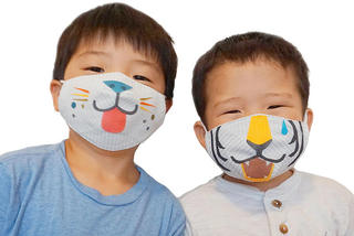 【新製品】専用シールを貼って動物に！楽しく着用できる布マスク「へんしん！どうぶつマスク」