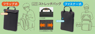 【新製品】持ち運びに便利なストレッチ生地のPC・タブレット収納バッグ