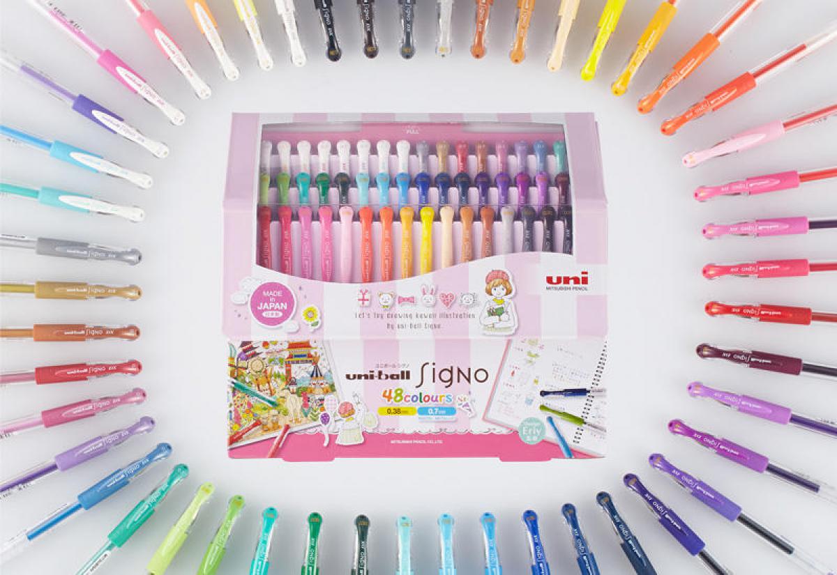 新製品】限定2000セット！「海外アジア仕様 ユニボール シグノ48色