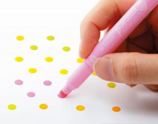 【新製品】丸スタンプ芯のマーキングペン「プレイカラードット」