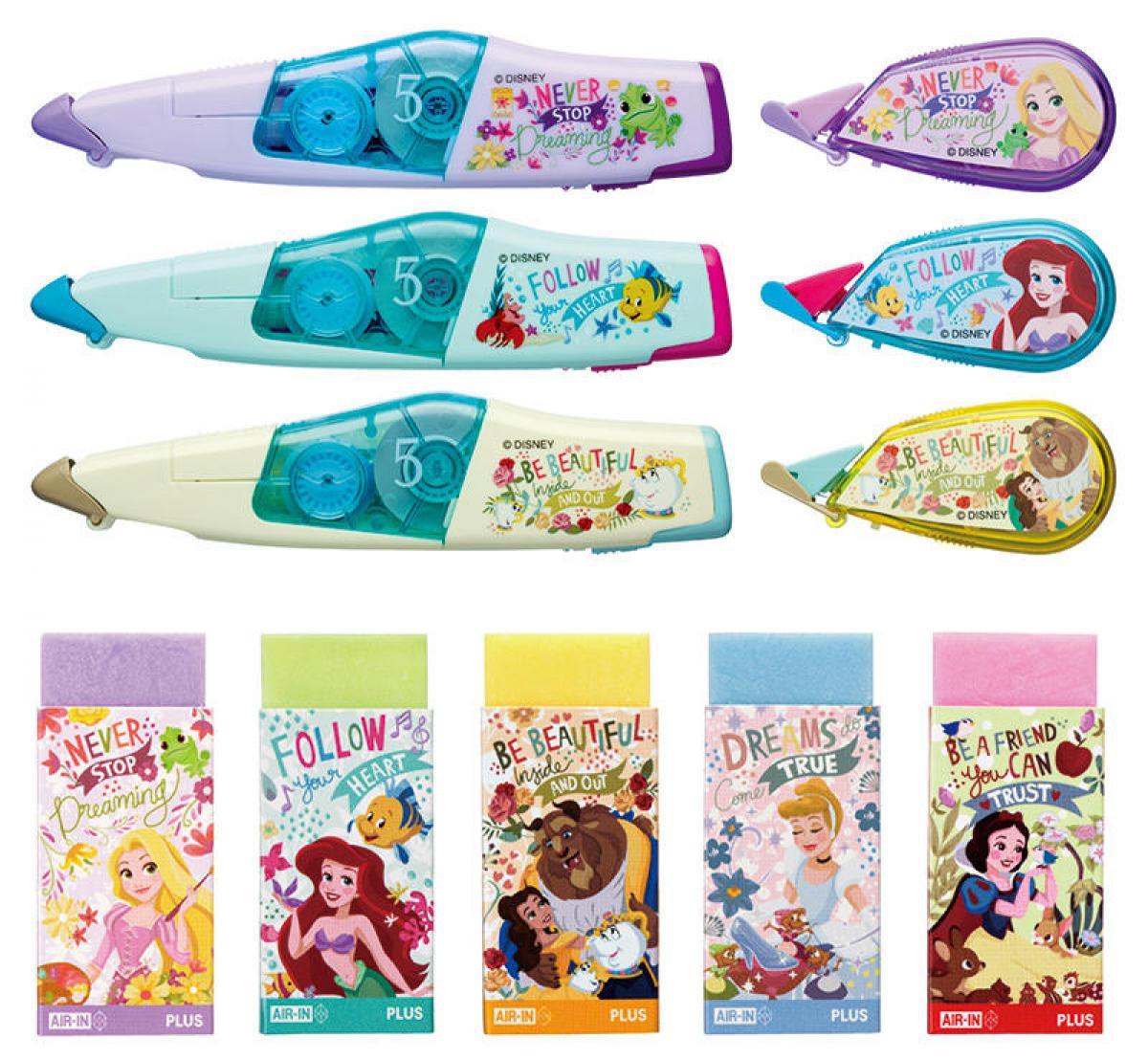 新製品 プラスからディズニーデザインの修正テープ 消しゴムが数量限定発売 新製品 プラスからディズニーデザインの修正テープ 消しゴムが数量限定発売