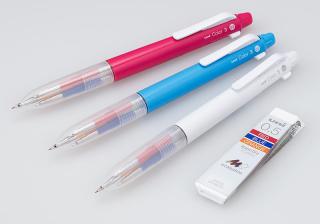 【新製品】カラー芯内蔵した3色カラーシャープペン「ユニカラー3」