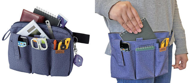新製品】働く女性のための「文具エプロンバッグ」にデニム柄が登場｜