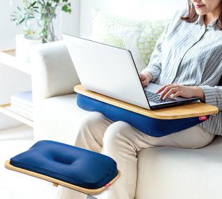 【新製品】膝上でノートパソコンなどをくつろぎながら操作できる「膝上テーブル」