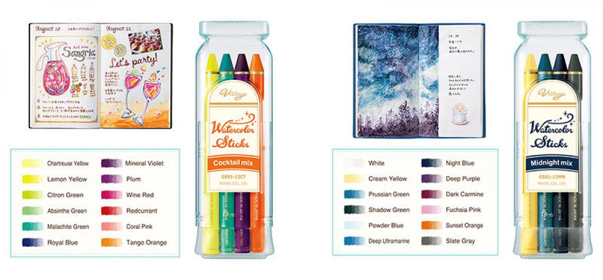 新製品】ぺんてる「水彩スティック」新色登場！プロモーション動画も公開｜