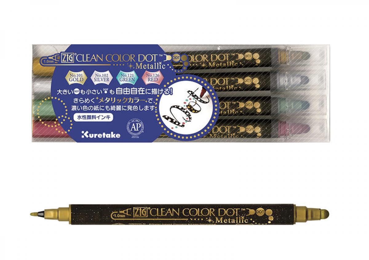 新製品】押すだけでドットが描ける「ZIGクリーンカラードット