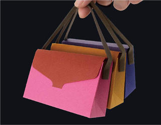 【新製品】革のような紙バッグに入った名刺サイズのメモ 「memobag」