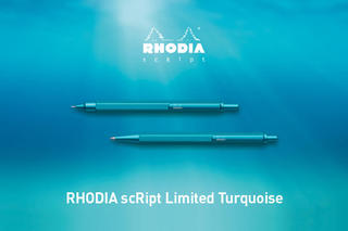 【新製品】ロディアの筆記具コレクション「スクリプト」のリミテッドカラー第4弾「ターコイズ」