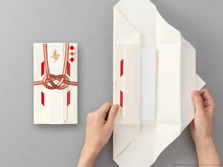 【新製品】折り重なる紙が美しい。室町時代の武家礼法を取り入れた「折形金封」