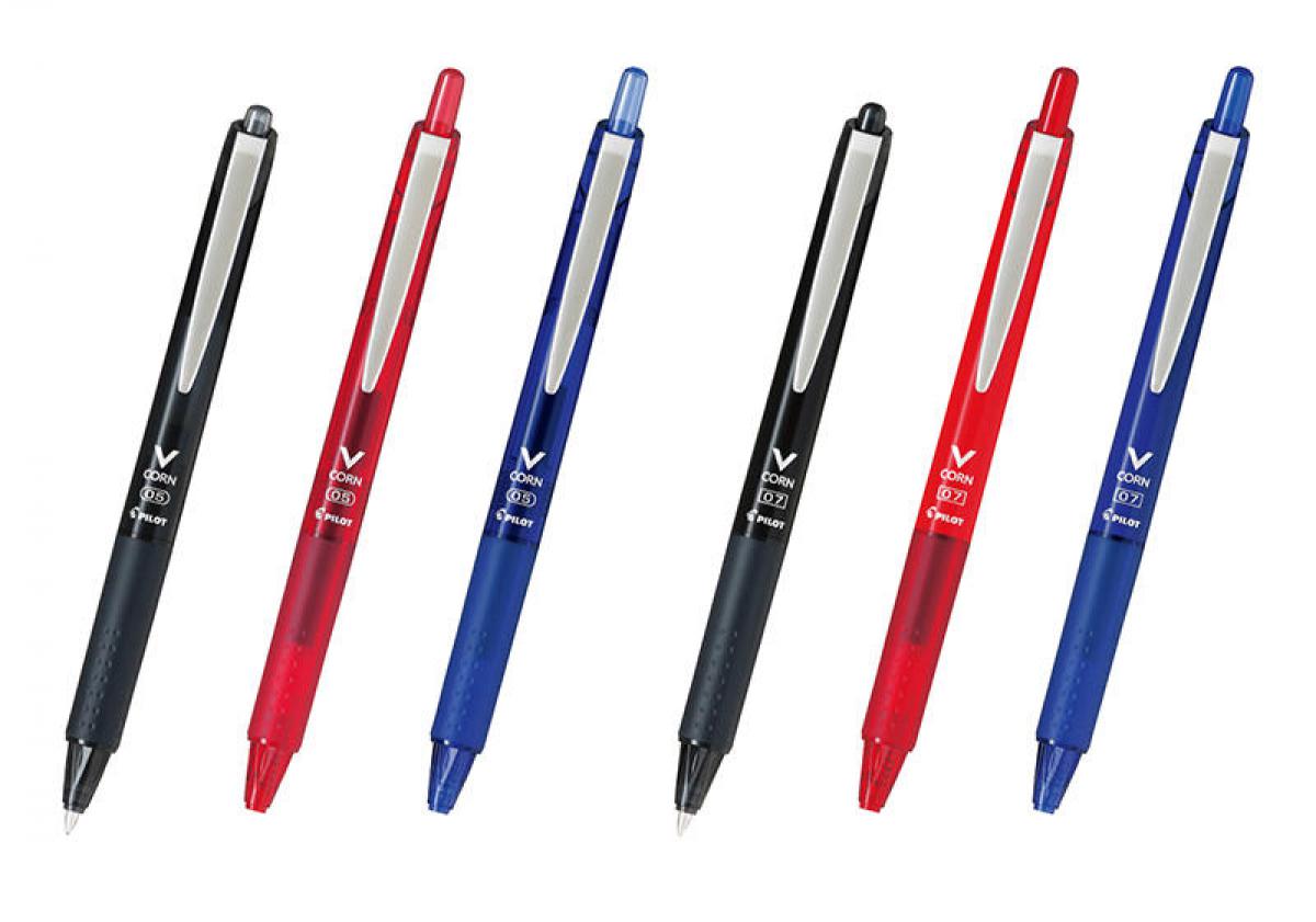 新製品】水性ボールペン「Vコーン」にノック式が登場！｜