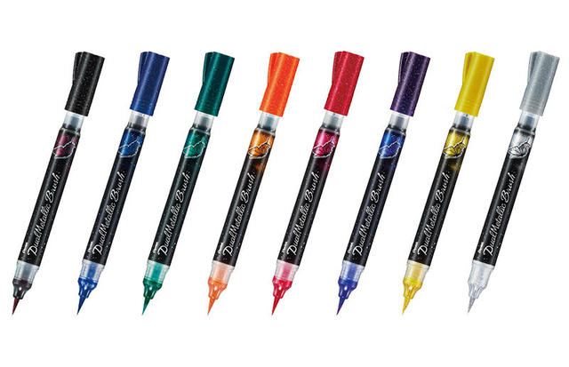 新製品 ラメ 筆ペンで多彩な表現を実現した デュアルメタリックブラッシュ