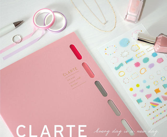 新製品 人気バインダー Clarte の大人かわいい くすみカラー ４色