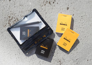 【新製品】ロディア×Pake！ロゴ入りジッパーバッグと「ブロックロディア」セット