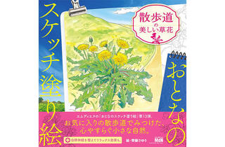 【新刊】おうち時間に楽しめる『おとなのスケッチ塗り絵 散歩道の美しい草花』