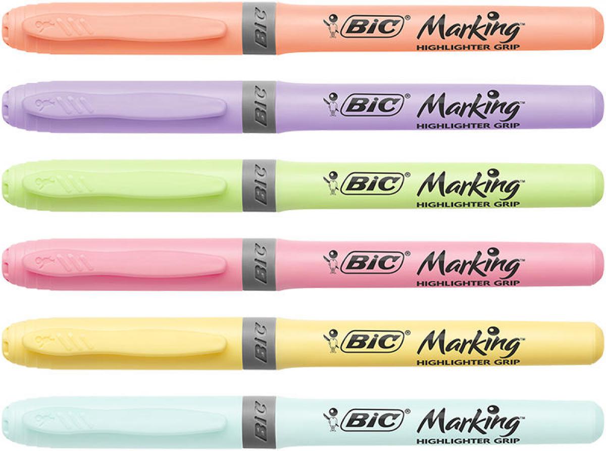 読者プレゼント企画】BIC「マーキングハイライターグリップ」新色パステルカラー！｜