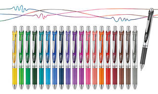 【新製品】速乾ゲルインキボールペン「エナージェル」が20周年記念で限定カラー登場、全20色展開に！