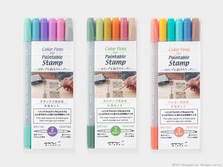 【新製品】スタンプを自分らしく彩る「ペインタブルスタンプ　カラーペン」　優しいカラーの6色セット