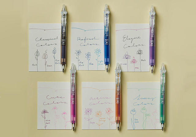 新製品】カラフルな透明ボディの「フリクション」3色ボールペン｜