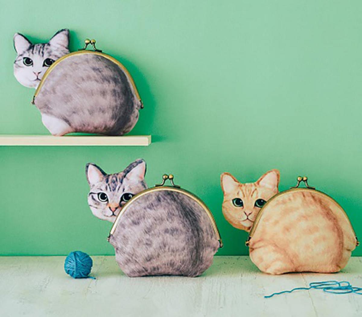 新製品】呼ばれて振り返る猫の「あの姿」をリアルに再現したポーチ｜
