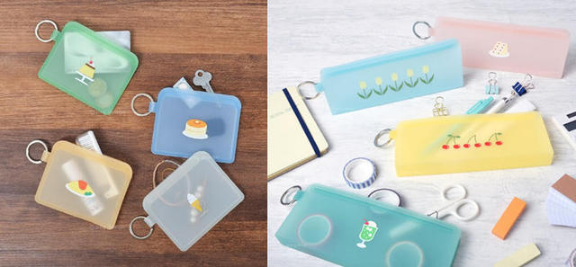 新製品 ちょっぴりレトロでキュートな透明感のあるシリコンポーチ