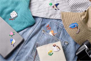 【新製品】繊細な刺繍で野鳥を表現した「野鳥の刺繍ワッペンシール」
