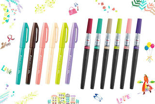 【新製品】「筆タッチサインペン」「アートブラッシュ」新色各6色が追加