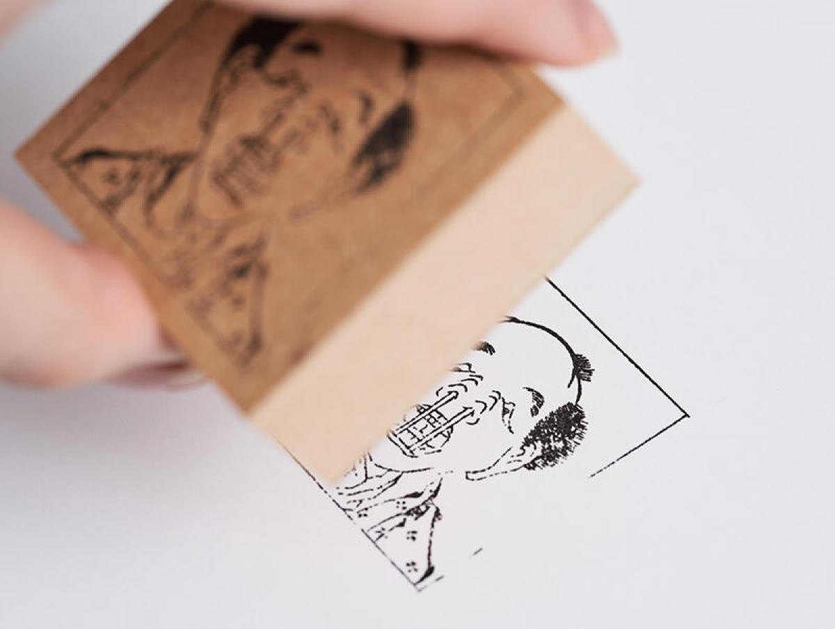 新製品】「北斎漫画」がラバースタンプで甦る！｜