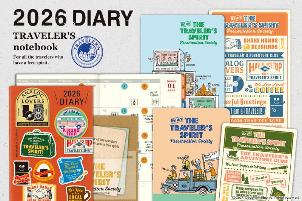 新製品】「トラベラーズノート」の2026年版ダイアリーリフィル｜