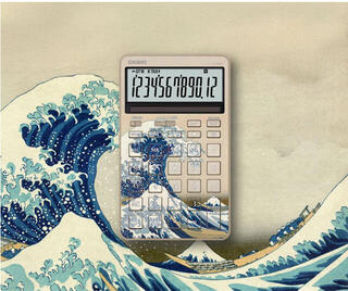 【新製品】浮世絵師・葛飾北斎の名作を全面にデザインしたスタイリッシュ電卓