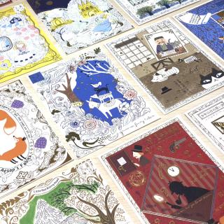 【新製品】人気の童話や文学をテーマにした「きらぴかポストカード」