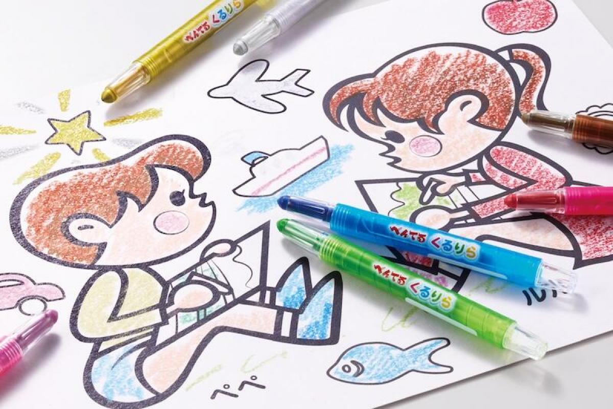 新製品】くれよんタッチのくりだし式色鉛筆「くるりら」に新色追加｜