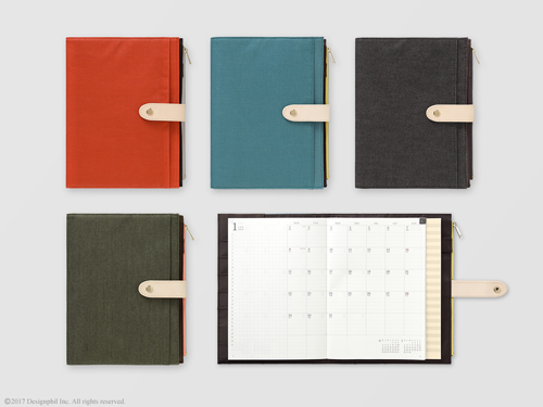 新製品】収納力抜群のファスナーポーチ付きダイアリー｜