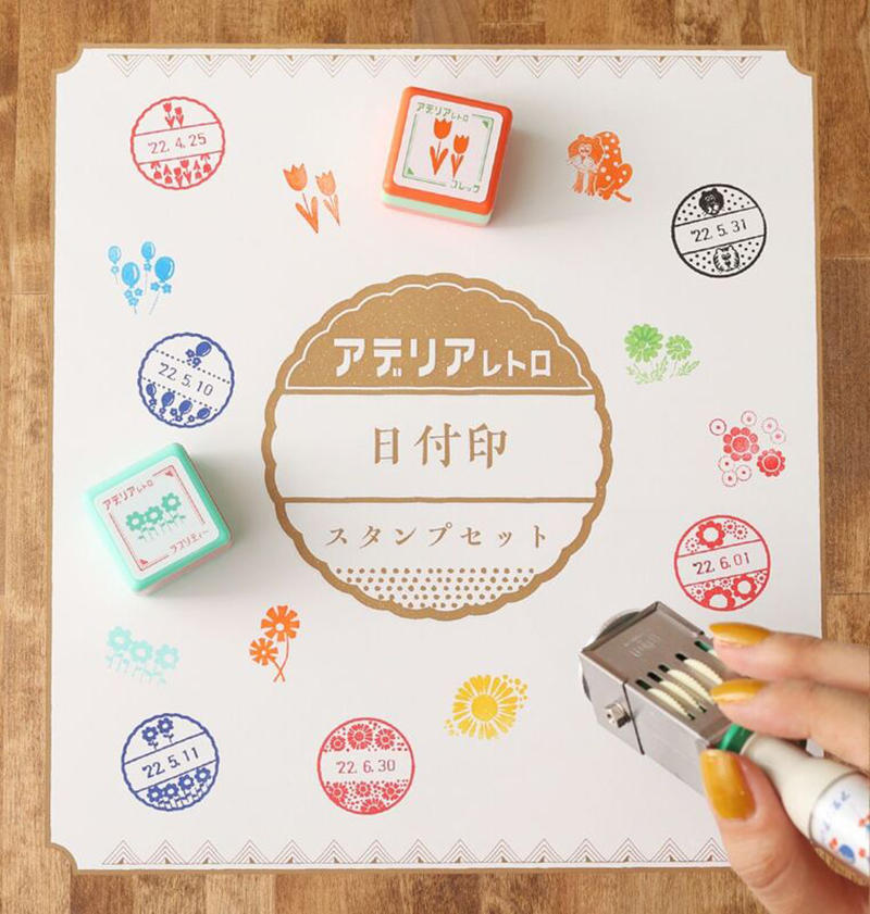 大割引 新製品】「アデリアレトロ」のグラスをモチーフにした日付印 その他