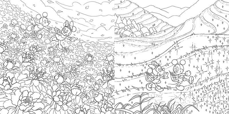 新刊 希少な名シーンが満載の ディズニー塗り絵 決定版