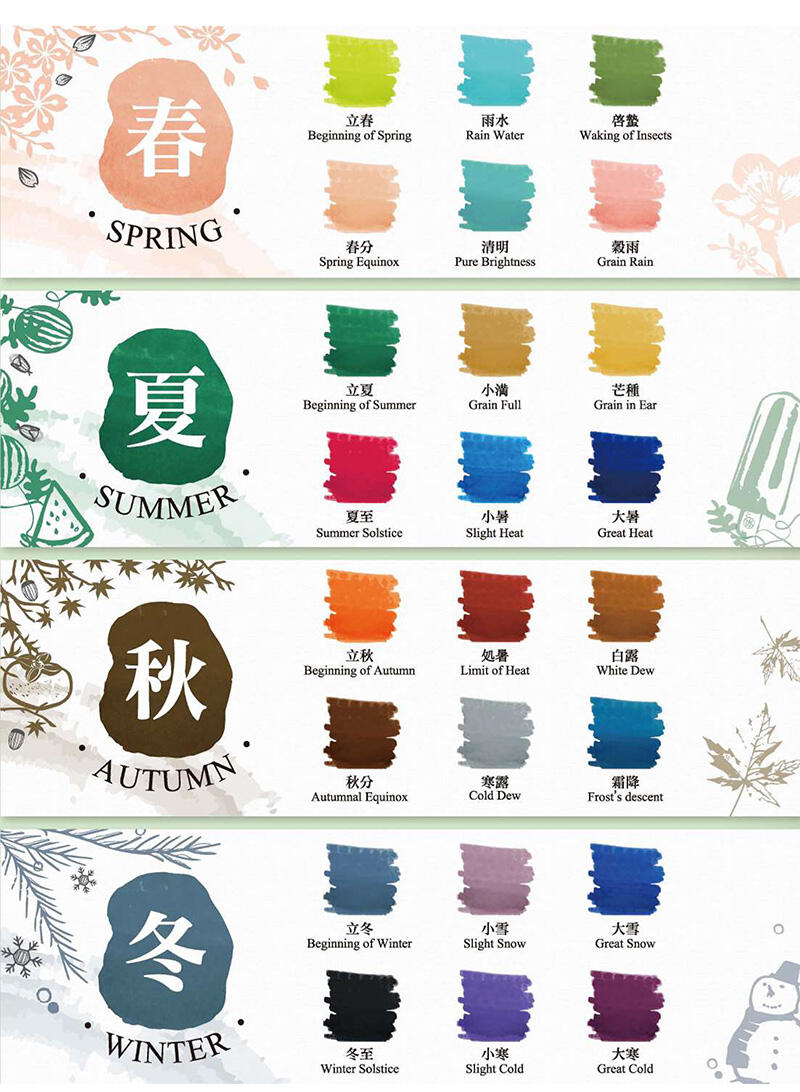 新製品】「カラーオブネーチャー」インクから “フォーシーズンギフト