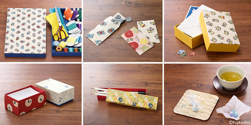 新製品 手染め和紙を使ったドラえもん柄の和雑貨 新製品 手染め和紙を使ったドラえもん柄の和雑貨