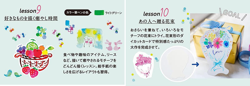 新製品】カラー筆ペンだけで素敵な一枚が描ける「絵手紙のいろは