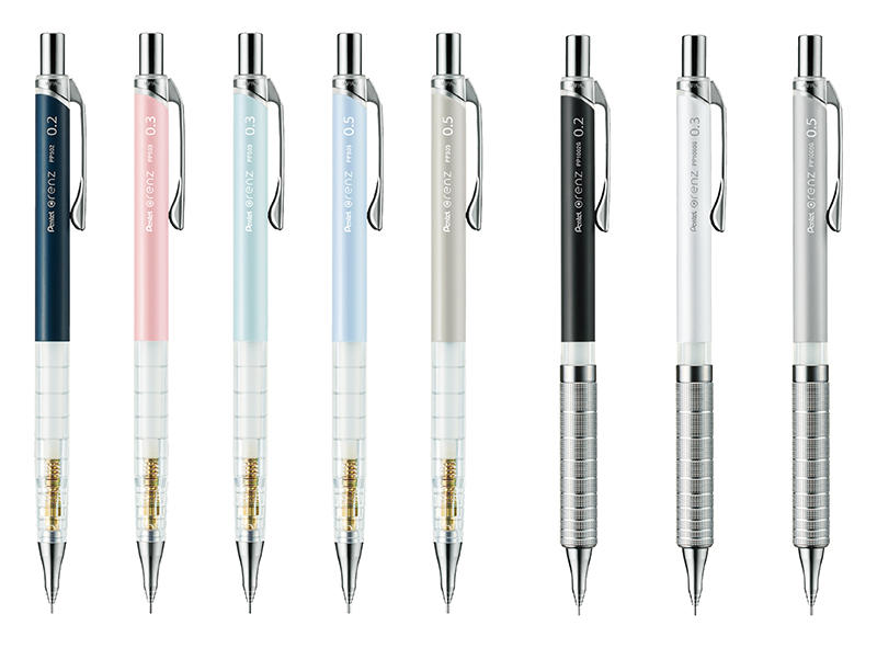 新製品 オレンズ シリーズからクリア素材 ニュートラルカラーのシャープペン