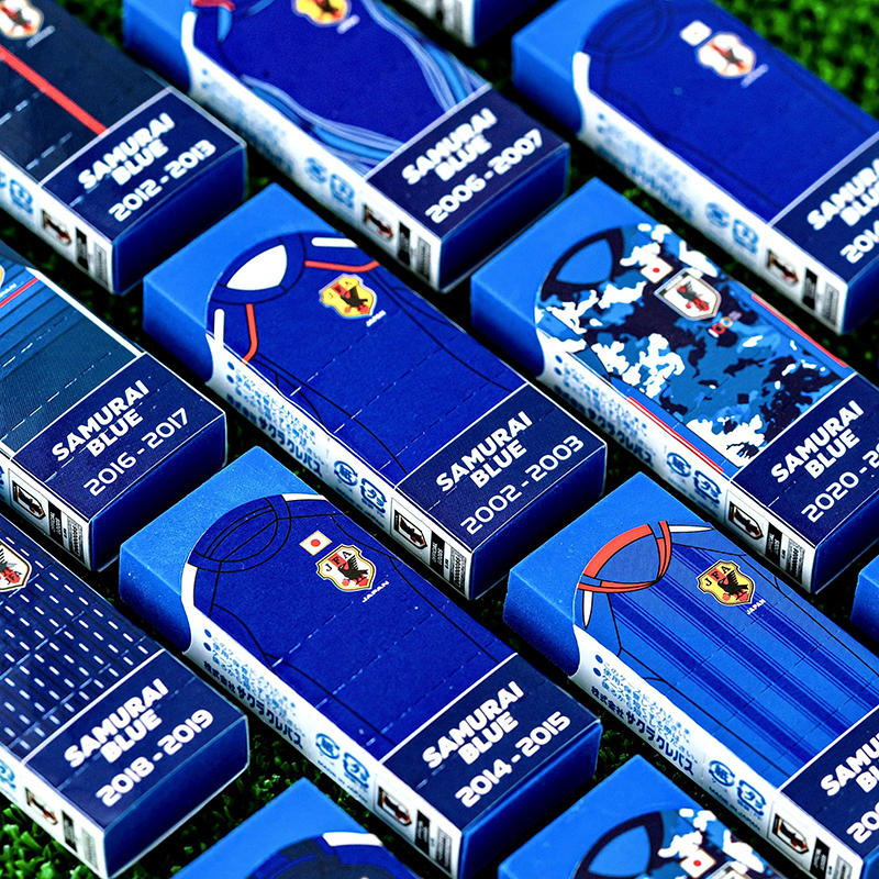 新製品】歴代サッカー日本代表ユニフォーム柄の消しゴム｜