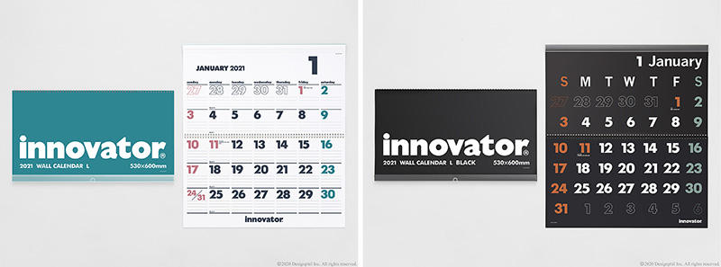 新製品 シンプルかつ機能的なデザイン 21年版 イノベーター カレンダー