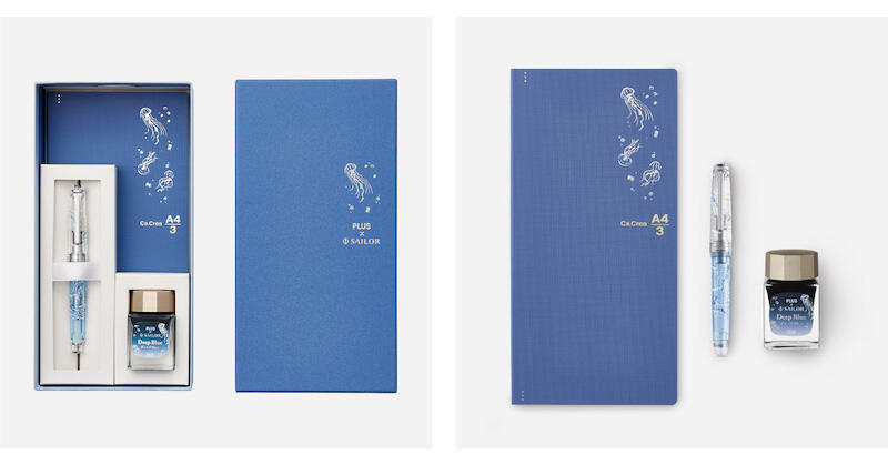 新製品】ancoraから「くらげ」がテーマのノート・万年筆・ボトルインク