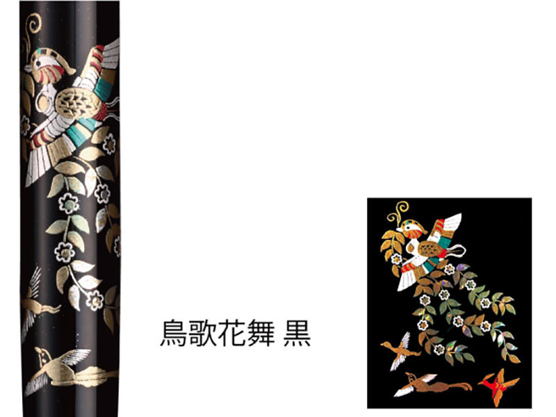 新製品】「万年毛筆 蒔絵物語」シリーズ正倉院宝物モチーフの新柄｜